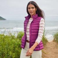 Lands' End Women's Wanderweight Down Ultralight Packable Gilet in Raspberry | Size: 20