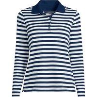 Lands' End Women's Long Sleeve Supima Cotton Polo Shirt in Navy | Size: 20