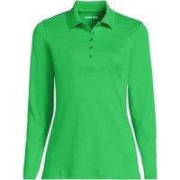 Lands' End Women's Long Sleeve Supima Cotton Polo Shirt in Bright Green | Size: 16-18