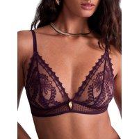 Aubade Women's Mystery Of Love Triangle Bralette in Purple | Size: 14