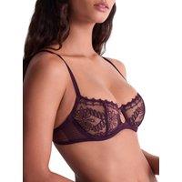Aubade Women's Mystery Of Love Half Cup Bra in Purple | Size: 40C