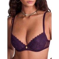 Aubade Women's Mystery Of Love Moulded Push-Up Bra in Purple | Size: 34C