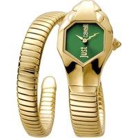 Just Cavalli Women's JC1L001M0055 Bottle Green Stainless Steel Watch in Gold