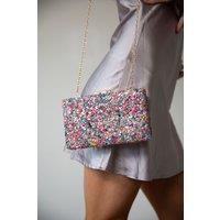 SVNX Women's Embellished Square Clutch Bag in Multi