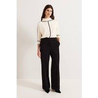 Phase Eight Women's Trixie Turn Up Hem Trouser in Black | Size: 8