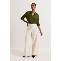 Phase Eight Women's Elodie Wool Blend Trouser in Warm White | Size: 14