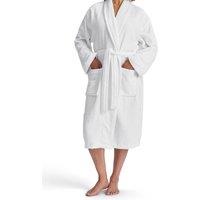 CHRISTY Women's 'Serene' Soft Combed Cotton Bath Robe in White | Size: Small