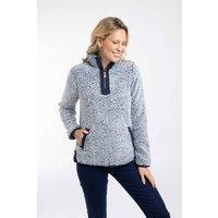 Weird Fish Women's Madi Cosy 1/4 Zip Fleece in Navy | Size: 14