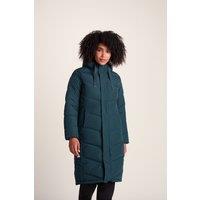 TOG24 Women's 'Raleigh' Luxe Long RDS Down Jacket in Green | Size: 22