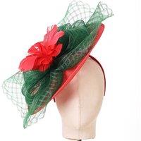 PEACH ACCESSORIES Women's Ethereal Aviary Large Stunning Fascinator in Red