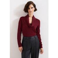Phase Eight Women's Lottie Cowl Knit in Wine | Size: Small