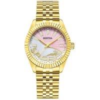 Bertha Women's Marina Mother-Of-Pearl Bracelet Watch in Gold