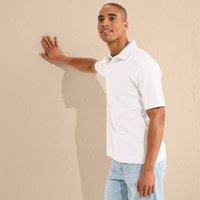 Lands' End Men's Supima Polo Shirt, Traditional Fit in White | Size: Medium