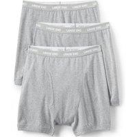 Lands' End Men's Cotton Jersey Boxer Shorts, 3 Pack in Grey | Size: 2XL