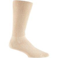 SOCKSHOP Iomi Men's 1 Pair FootNurse Oedema Extra Wide Cotton Socks in Beige | Size: 8-11