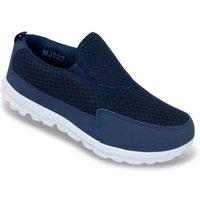 Pegasus Men's Lightweight Mesh Slip-on Comfort Trainers in Navy | Size: 12