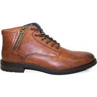 IVACHY Men's Smart Business Work Office Ankle Boots Zip Lace-up Dress Shoes in Tan | Size: 7