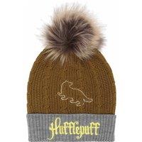 Harry Potter Men's Hufflepuff Pom Pom Beanie in Yellow