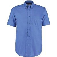Kustom Kit Men's Workwear Oxford Classic Short-Sleeved Shirt in Mid Blue | Size: 16.5 in