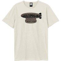 Amplified Men's May 1975 Led Zeppelin T-Shirt in Ecru | Size: XS