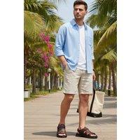 LARANGE Men's Men's PU Leather Sandals - Open Toe Casual Summer Comfort Beach Shoes in Brown | Size: 8