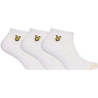 Lyle & Scott Men's Ross 3 Pack Ankle Socks Bright White