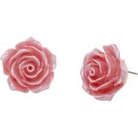 Betsey Johnson Women's Sweetheart Rose Stud Earrings in Pink