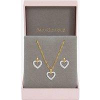 Jon Richard Women's Two Tone Open Heart Set - Gift Box