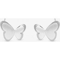 Inicio Women's Sterling Silver Plated Satin Butterfly Earrings