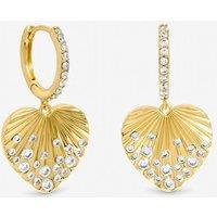 Inicio Women's Gold Plated Heart Charm Earrings - Gift Pouch