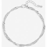 Inicio Women's Sterling Silver Plated Twist Chain Bracelet - Gift Pouch