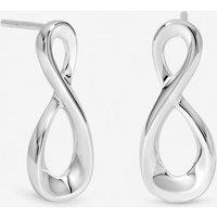 Inicio Women's Sterling Silver Plated Infinity Stud Earrings