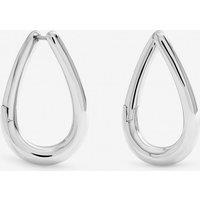 Jon Richard Women's Silver Plated Twist Hoop Earrings