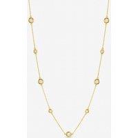 Jon Richard Women's Gold Plated Cubic Zirconia Bezel Neckwear