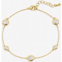 Jon Richard Women's Gold Plated Cubic Zirconia Bezel Bracelet