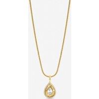 Jon Richard Women's Gold Plated & Diamond Cut Peardrop Pendant