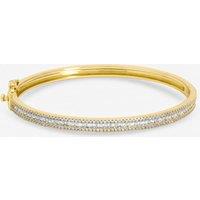 Jon Richard Women's Gold Plated Cubic Zirconia Bangle