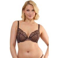 Playful Promises Women's Sierra Brown Embroidery 'Plunge Bra' | Size: 36E