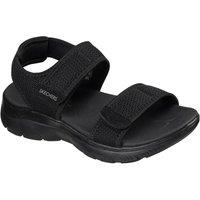 Skechers Women's Summits Sandal Adjustable Mesh Qtr Strap w/Yoga Foam in Black | Size: 5