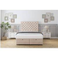 Comfort Beds Winslow Naples Ottoman Bed Set With 26 Strutted Headboard in Light Sand | Size: Small Double