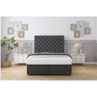 Comfort Beds Winslow Dumfries Ottoman Bed With Mattress With 54 Floor Standing Headboard in Dark Grey | Size: Small Double