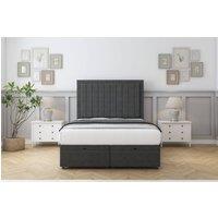 Comfort Beds Arizona Dumfries Ottoman Bed Set With 54 Floor Standing Headboard in Dark Grey | Size: Small Double