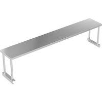 Living and Home Stainless Steel Kitchen Prep Work Table Bench Over Shelf in Silver