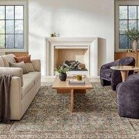 Livabliss Galey Alix Collins Avenue III-Vintage Green Brown Traditional Fringe Living Rug | Size: 200 cm x 275 cm