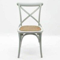 Minster French Cross Back Dining Chair - Wood - L46 x W49 x H88 cm - Grey | Size: 1 Pack