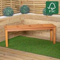 Samuel Alexander Coniston 2 Seater Outdoor Wooden Garden Bench Stool in Brown
