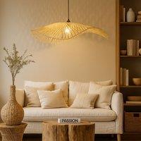 CGC Lighting 'Tulul' Extra Large 80 cm Hand Made Bamboo Easy Fit Lampshade in Natural