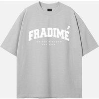 FRADIME Varsity 2.0 275GSM T-Shirt in Grey | Size: Small