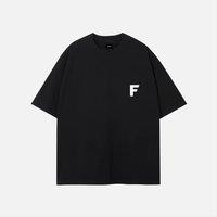 FRADIME Emblem 275GSM T-shirt in Black | Size: XS