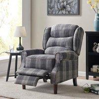 Home Detail Nairn Wingback Manual Recliner Armchair in Grey